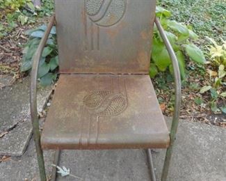 Vintage Metal Outdoor Arm Chair (2)