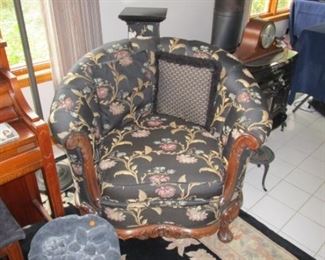 Antique barrel chair