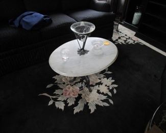 marble table with cast stand