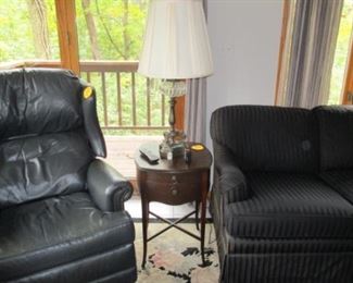 Leather recliner