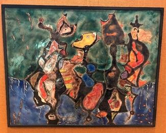 Painting on tile, by Mecklenberg