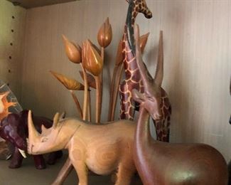 Wood carved Animals