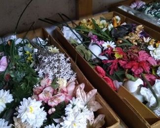 Tons of crafting, flower arrangeing, silk, artificial flowers.