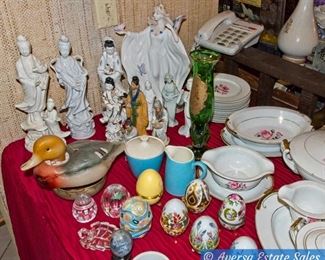 Tables of Ceramics and Glassware