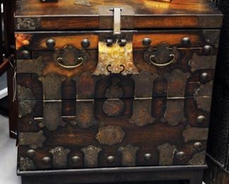 Chest with brass clasp