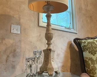 Column Lamp with Claw Foot