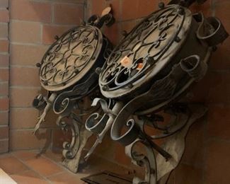 Antique European Wrought Iron Scones 