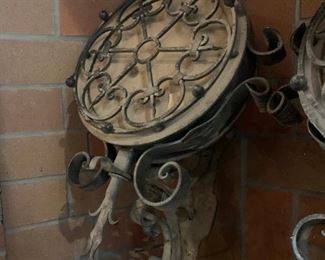 Antique European Wrought Iron Scones 