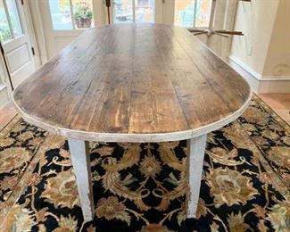 Antique Rounded Edge Pine Farm Table