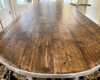 Antique Rounded Edge Pine Farm Table