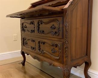 French Provincial Style Slant Front Desk