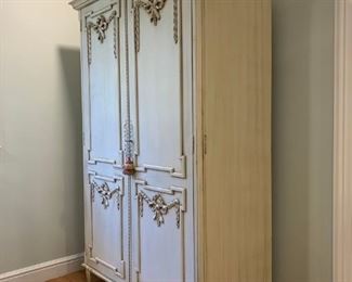 Louis XV Armoire with Wreath and Swag