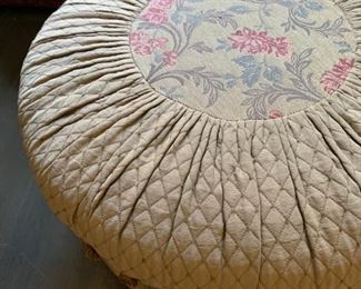 Quilted and Tasseled Ottoman