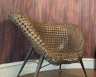 Richard Woodard Style Molded Wire Womb Chair 