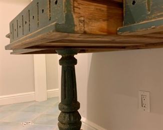 English Country Trestle Style Work Table