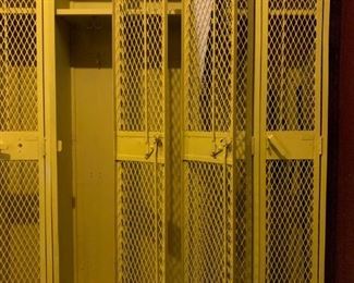 Wire Front Lockers, Four Doors Each Set, Two Sets