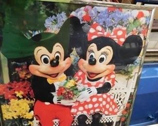 Vintage Mickey & Minnie Mouse Poster 