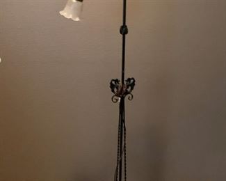 Antique Iron Bridge Floor Lamp
