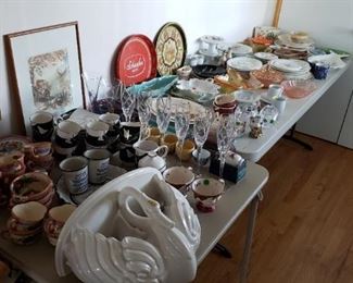 Vintage china & glassware
