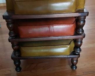 Vintage Naugahyde Footstools