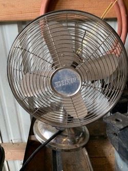 several vintage fans