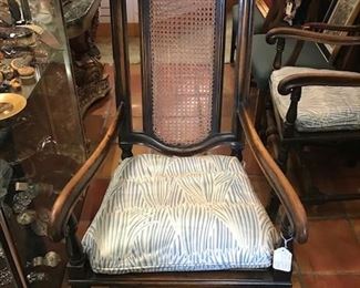 Caned backed and cane seat chair