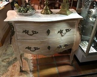 Chest with repaired marble top