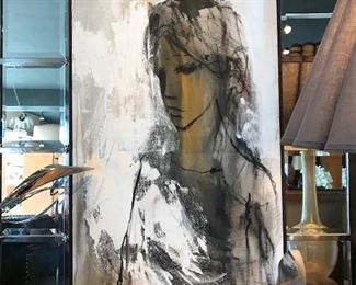 Gino Hollander acrylic painting 20" W X 48" H
