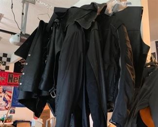 Leather Motorcycle Riding Jackets, Pants, etc.