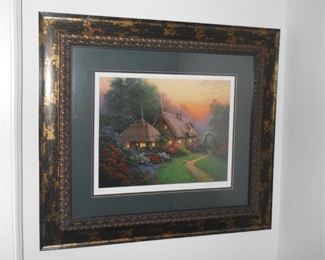 Framed "Evening Glow" mixed media signed and numbered Sergon