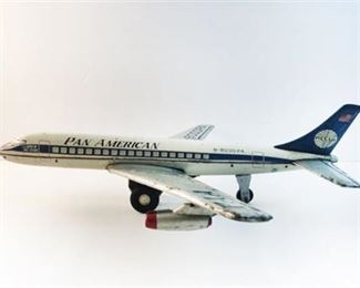 Lot 808
Vintage Tomiyama Pan Am American Plane Tin 1960's Friction Jet Airplane Clipper