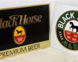 Lot 067
Black Horse Beer signs