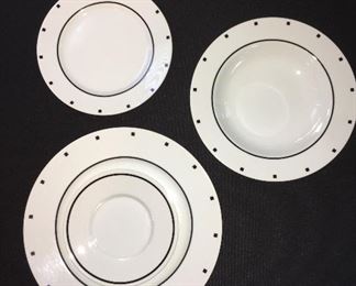 Sasaki dinnerware:  dinner plate; luncheon; bread & butter; bowl