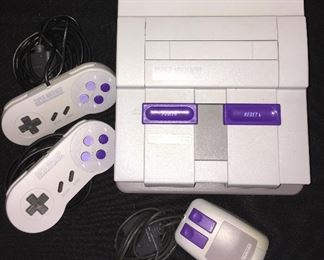Super Nintendo with controllers