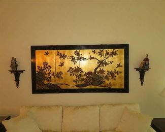 Oriental Gold Leaf Panels $100