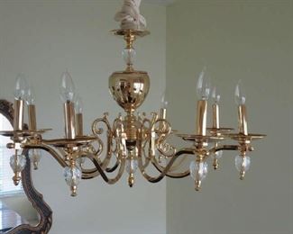 Brass/Crystal Chandelier Paid $1,600 - Selling For $500
