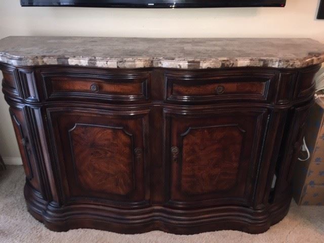 beautiful marble top buffet