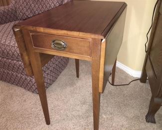 vintage side table with folding leaves
