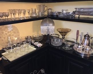 More crystal and glassware