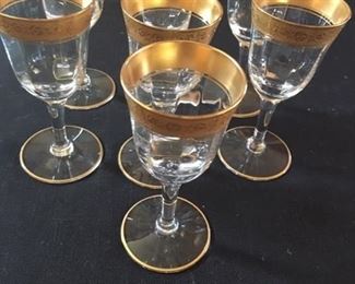 Gold rimmed cordials