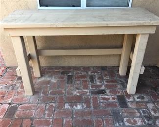 sturdy wood potting bench
