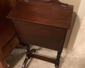 Vintage standing sewing box