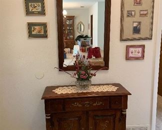 Hall table and mirror 
