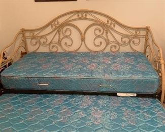 Iron day bed with trundle