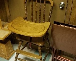Vintage high chair.....can only be used for decoration