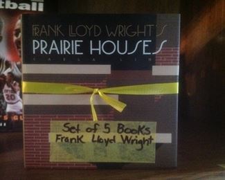 Set of five wonderful Frank Lloyd Wright books.