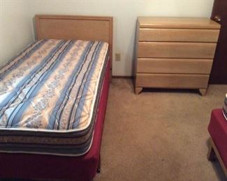 Twin Bed and Four Drawer Dresser I