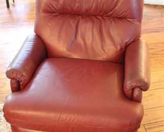 Leather recliner.  