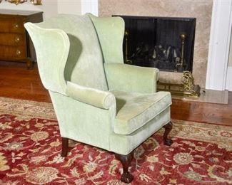 19. Hickory Furniture Wingback Chair