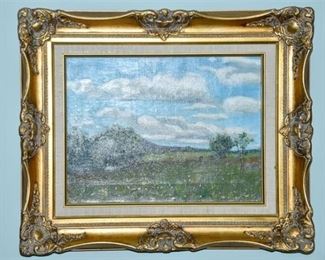 24. Oil on Canvas Landscape in Frame
